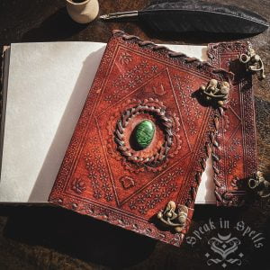 healers Leather Grimoire, Australian witchcraft supplies, pagan supplies, witchcraft shop, witchcraft store, book of shadows, blank spell book