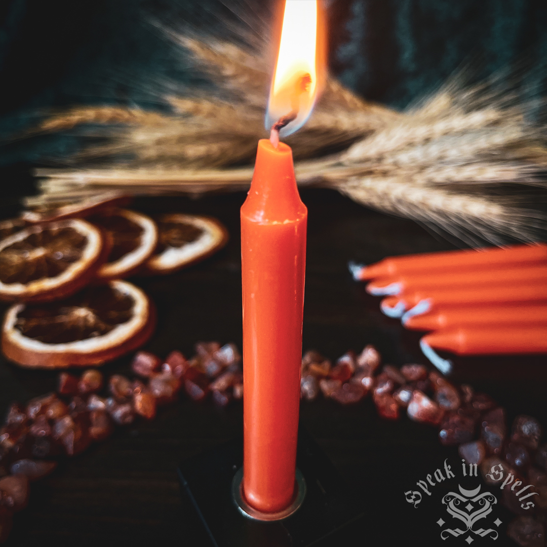 orange chime candle, australian witchcraft supplies, wicca supplies, free witchcraft spells, witchcraft shop, witchcraft store, pagan supplies, candle supplies