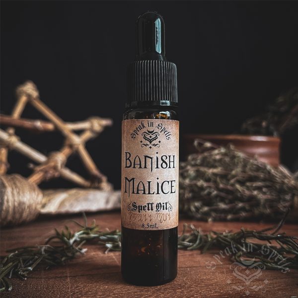 Banish malice spell oil, australian witchcraft supplies, adelaide witchcraft store, free witchcraft spells, adelaide tarot reader, online tarot reader, witchcraft blog, witchcraft shop