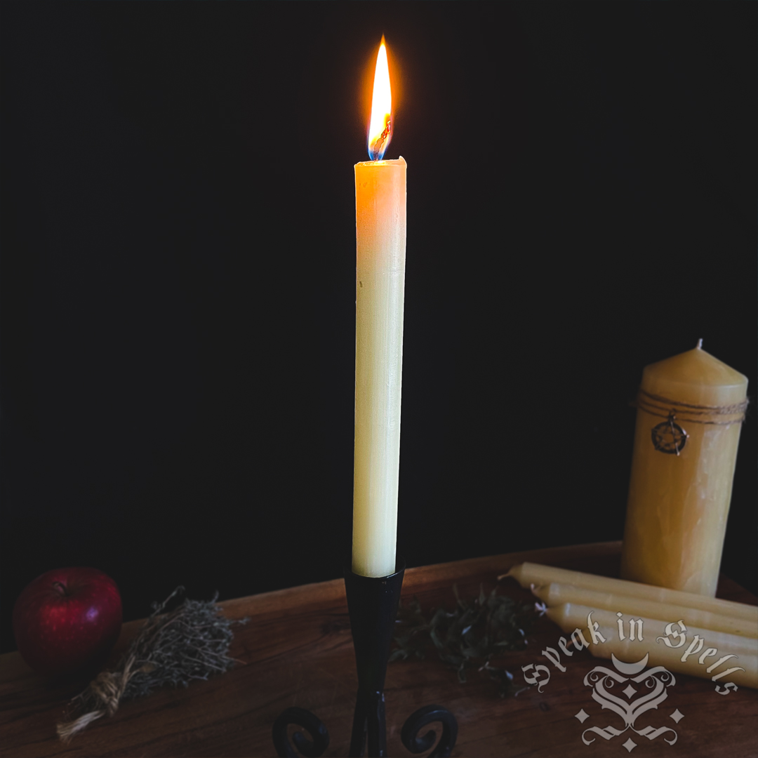 beeswax blended altar taper, adelaide witchcraft store, australian witchcraft supplies, free witchcraft spells, witchcraft blog, spellbox, adelaide tarot reader, online tarot, wholesale witchcraft, witchcraft shop