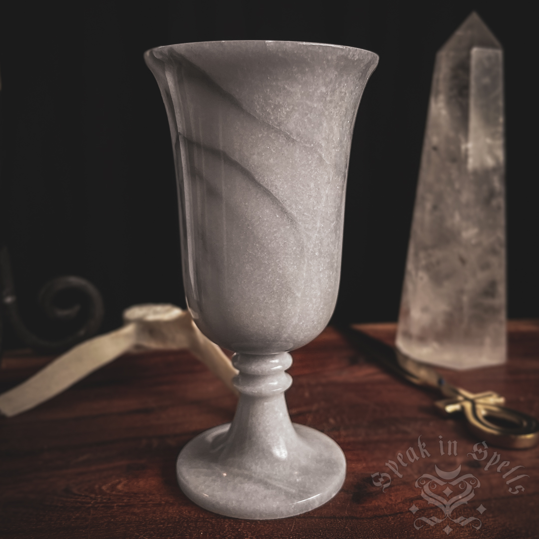 White Marble Chalice, australian witchcraft supplies, wiccan supplies, pagan supplies, wicca supplies, witchcraft shop adeliade, witchcraft australia store