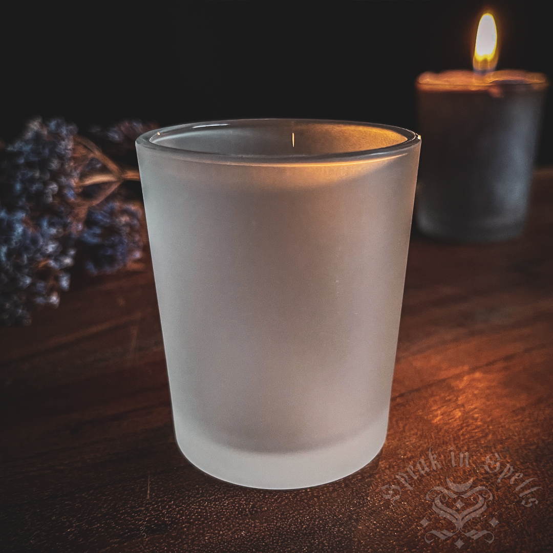 Frosted Votive Candle Holder, australian witchcraft supplies, pagan supplies, wiccan supplies, medieval supplies, adelaide witchcraft store, metaphysical supplies australia, witchcraft store
