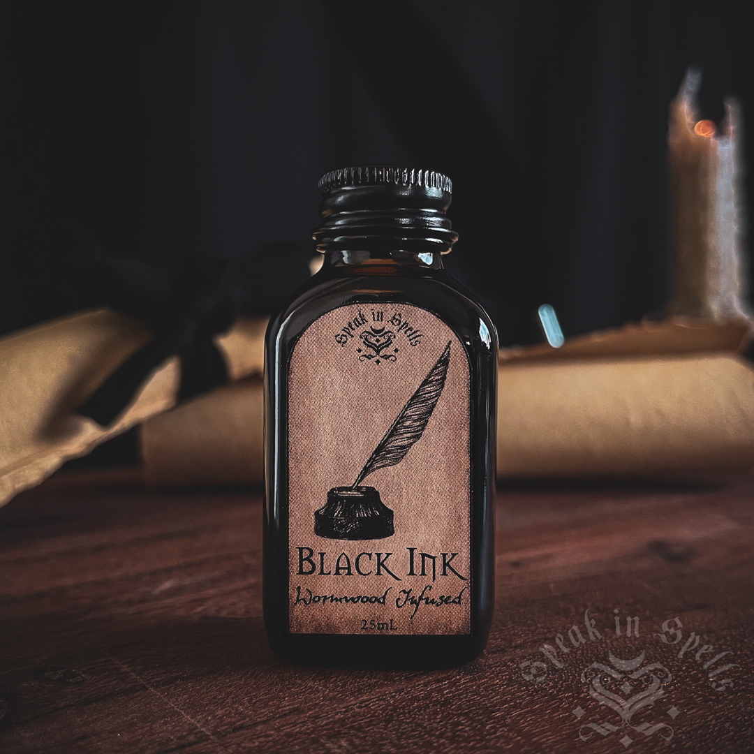wormwood infused black ink, australian witchcraft supplies, adelaide witchcraft shop, wiccan supplies, pagan supplies, handmade witchcraft store