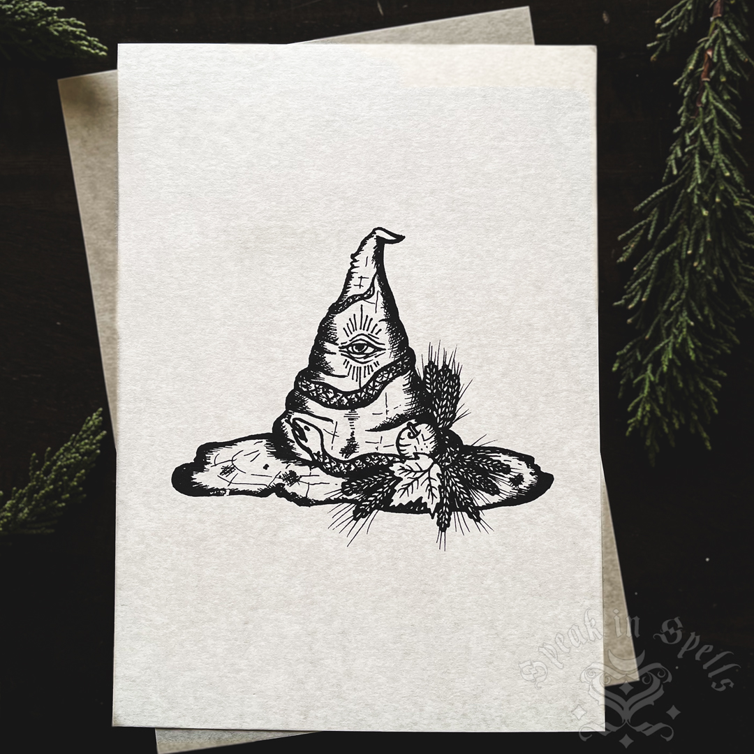 witches hat art print, australian witchcraft supplies, adelaide witchcraft store, wiccan supplies, pagan supplies, adelaide witchcraft shop, witches hat, australian witchcraft